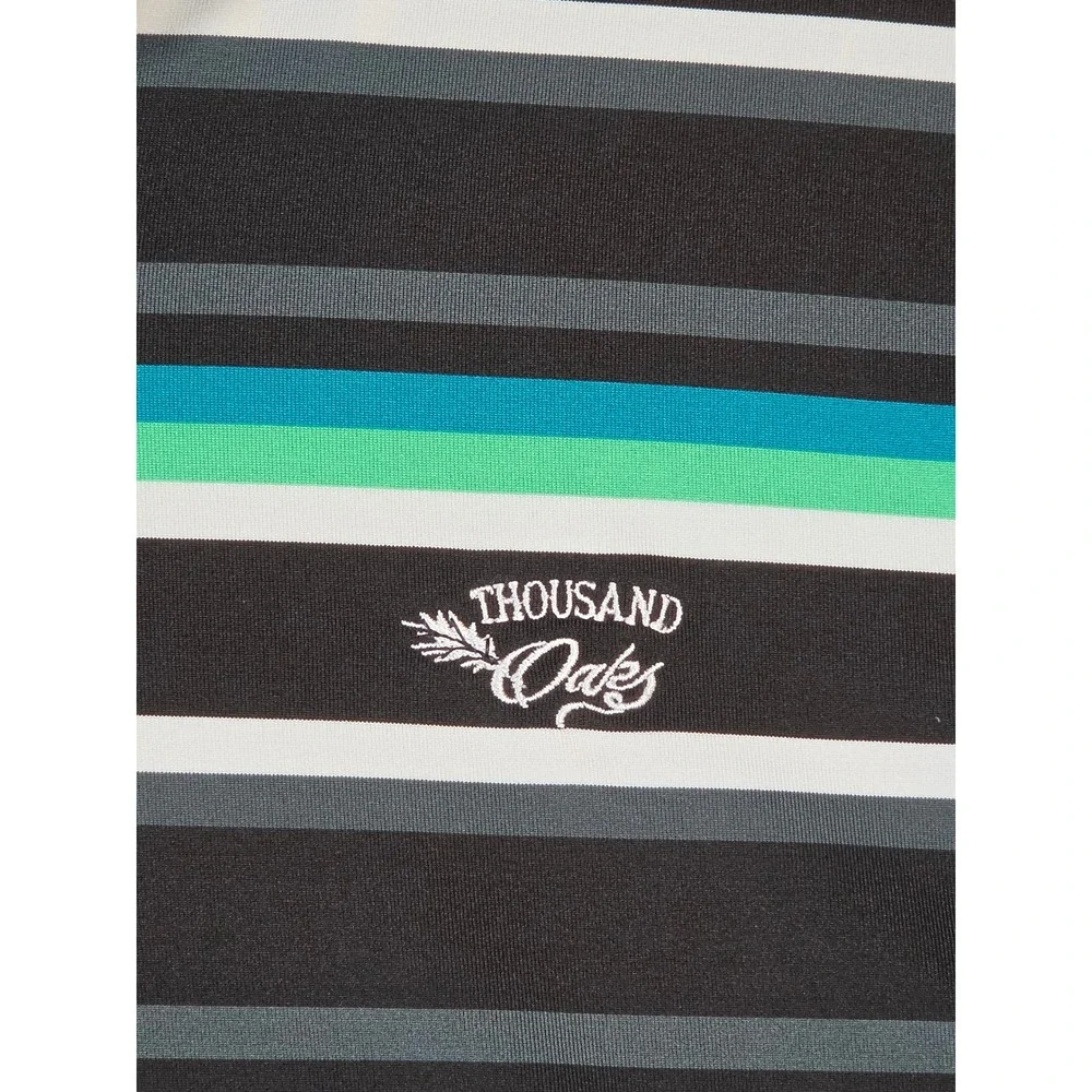 Nike Golf Tour Performance Dri-FIT Polo Shirt Mens Large Striped Thousand Oaks